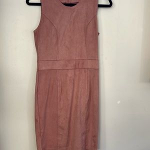 Pink ultra suede dress